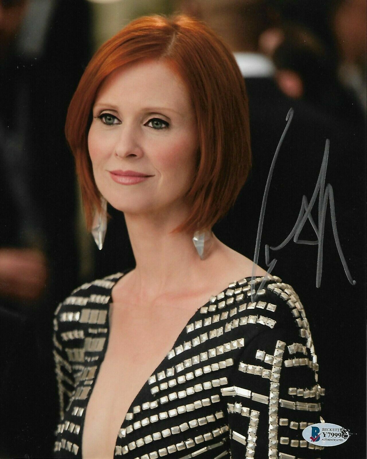 CYNTHIA NIXON AUTOGRAPHED SIGNED SEX IN THE CITY HOT & SEXY BAS COA 8X10 Photo Poster painting