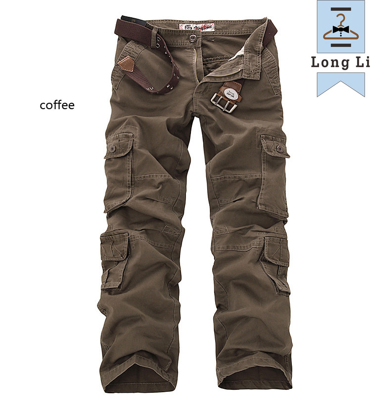 Wimaskel 2025 Mens Military Cargo Pants Multi-pockets Baggy Men Cotton Pants Casual Overalls Army Tactical Trousers no belts Plus Size 46