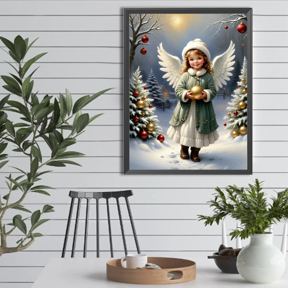 Full Round Diamond Painting 30*40cm - Little Angel Girl