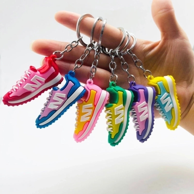 Minimalist Sports Shoe PVC Unisex Bag Pendant Keychain
