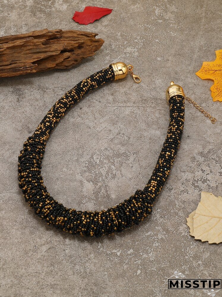 Two Tone Beaded Necklace