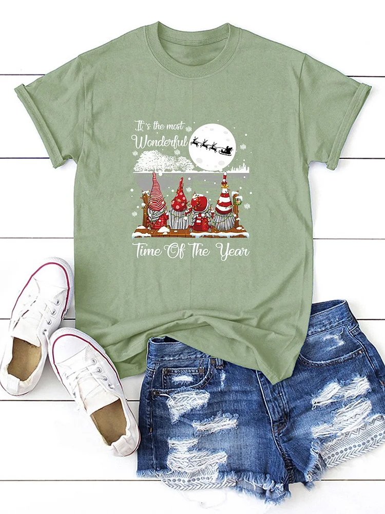 Bestdealfriday It's The Most Wonderful Time Of The Year Four Santas Graphic Tee