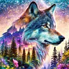 Luxury AB Velvet Diamond Painting Kit - Wolf in the Forest