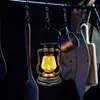 Solar Retro Kerosene Lamp Built-In Battery Light Courtyard Garden Decor (Copper)