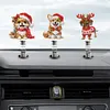 5PCS 2D Flat Xmas Dog DIY Diamond Painting Shake Car Ornaments for Center Console