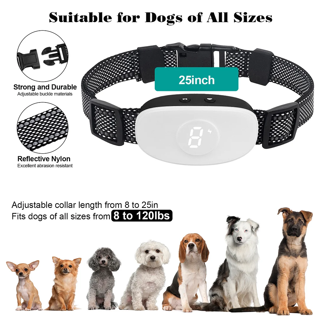 BEBANG Bark Collar for Dogs with 3 Modes Beep Vibration and Shock Dog Shock Collar for Small Medium and Large Dogs, Shock Collar for Dogs in Humane Effective Scientific Training Methods