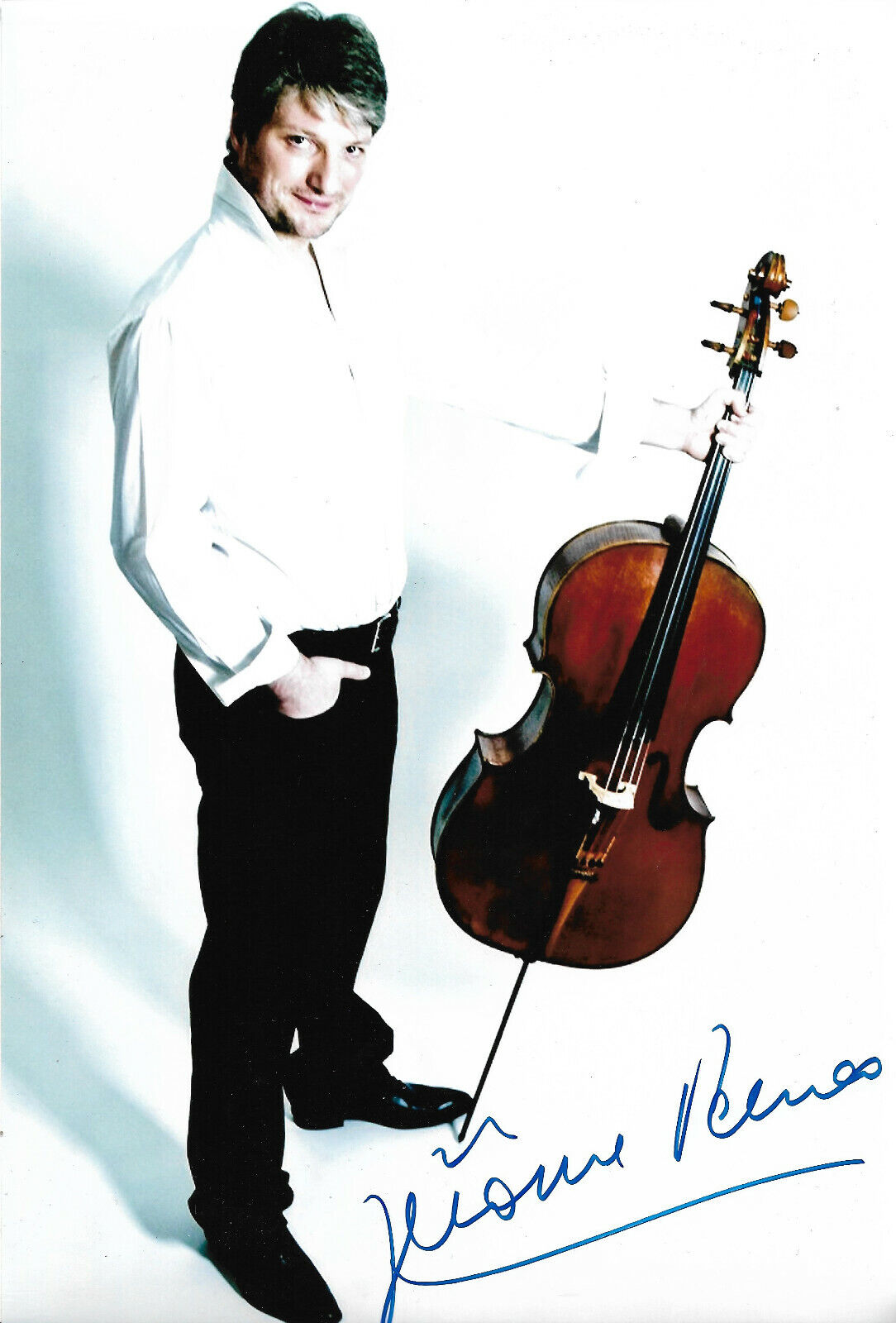 Jerome Pernoo Cellist signed 8x12 inch Photo Poster painting autograph