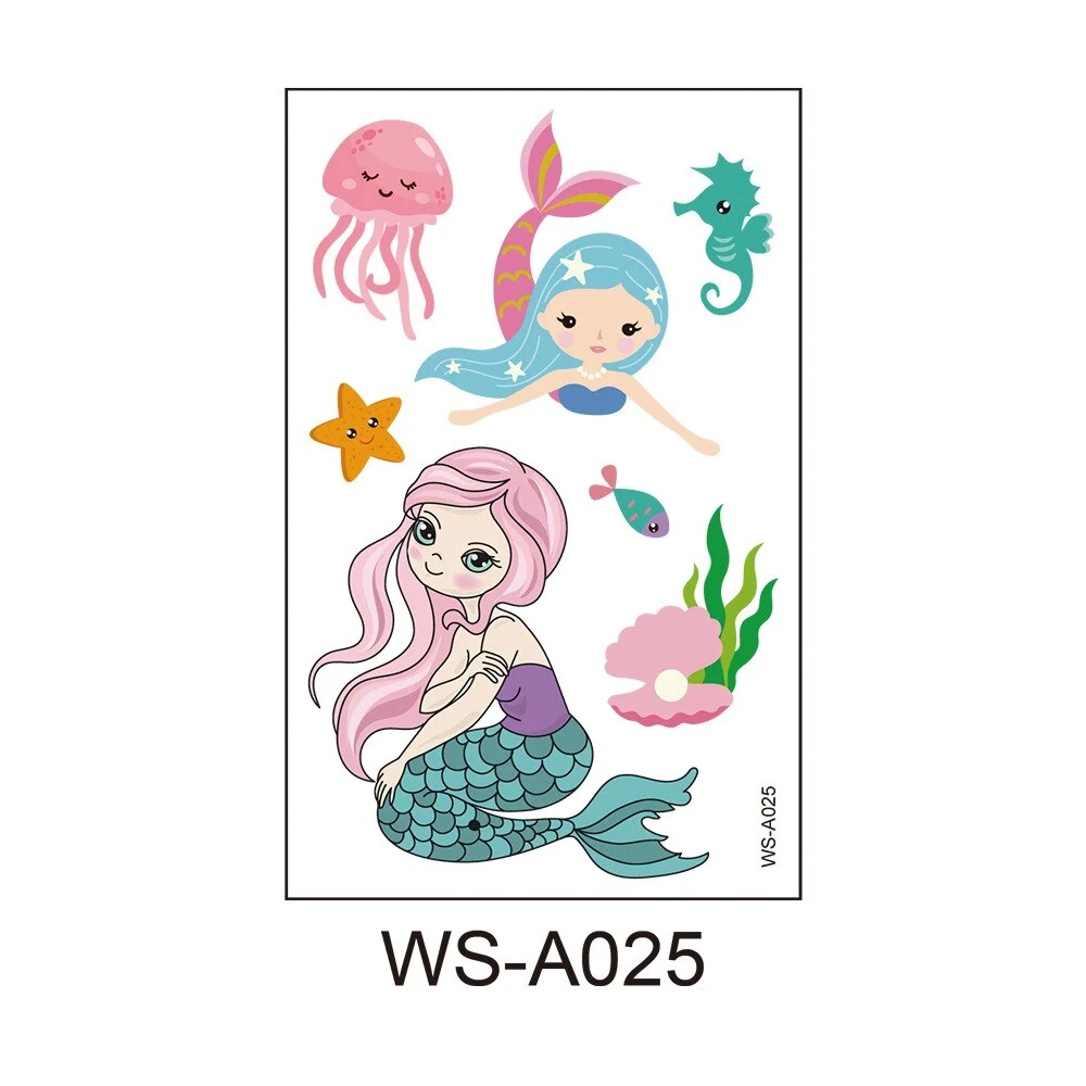 10 Kinds Mermaid Pattern Party luminous Temporary Body Sticker Disposable Waterproof temporaire