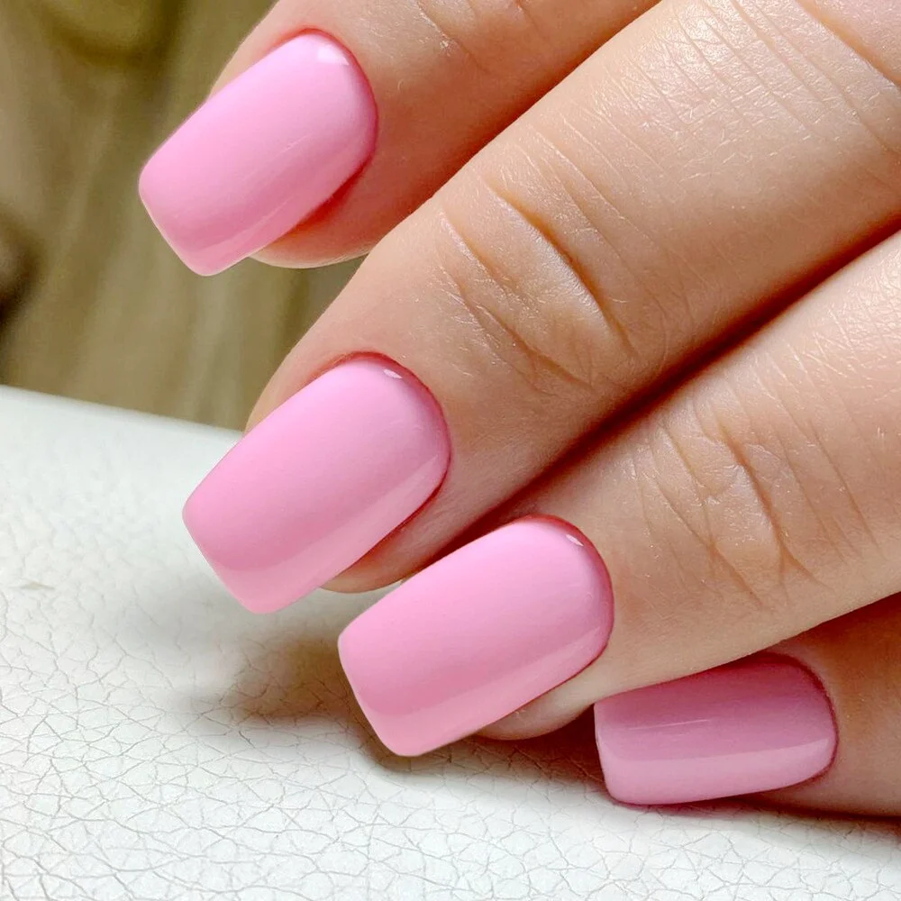 Wholesale Acrylic Long Fake Nails For Design Transparent Orange Pink False Fingernails Lady Full Cover Tip Salon Manicure-Nail Inspo