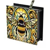 (US Only)Bee Diamond Painting Piggy Bank DIY Rhinestone Art Money Saving Box Gift