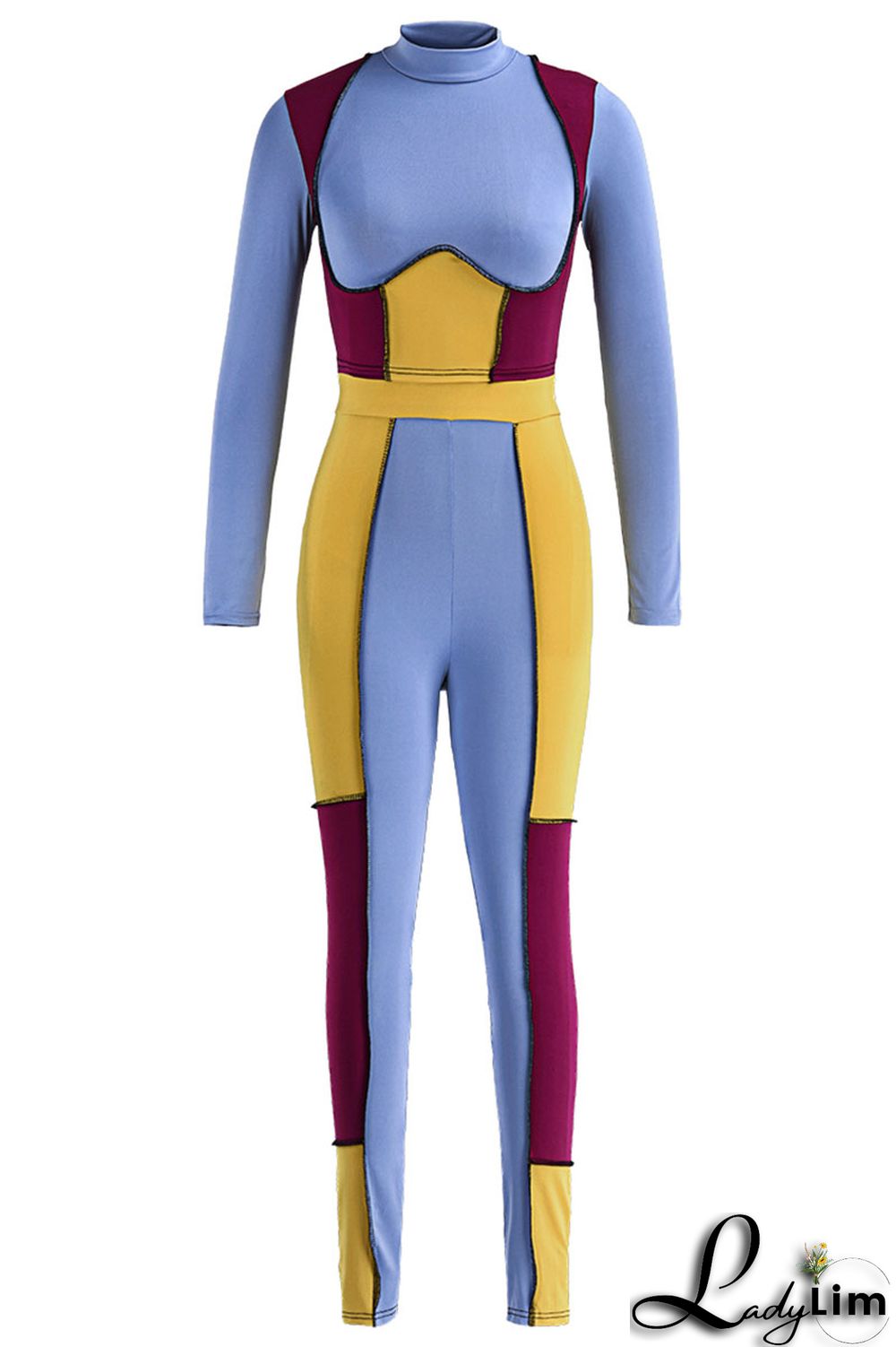 Apricot Sexy Solid Split Joint Mandarin Collar Long Sleeve Two Pieces