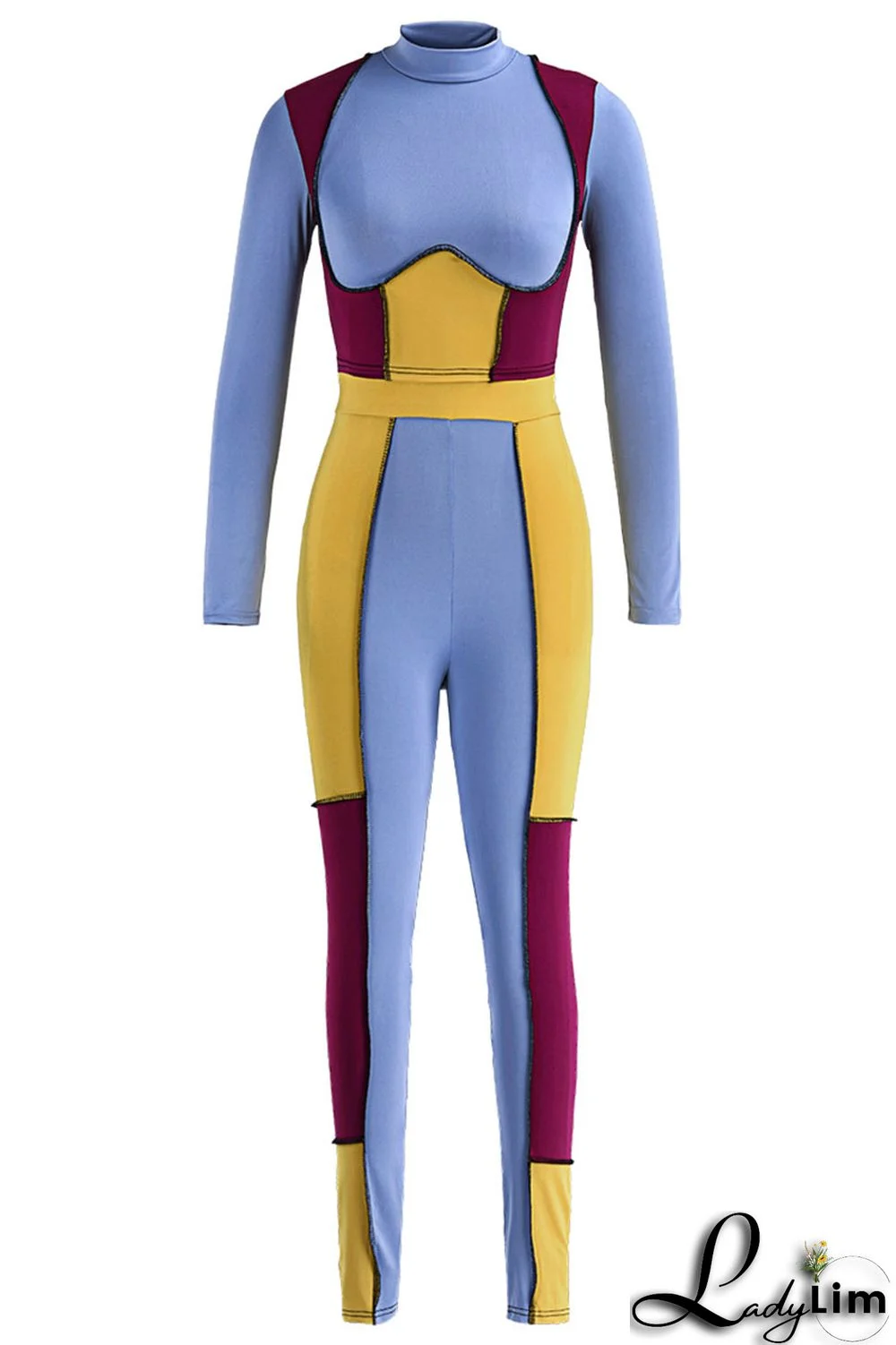 Apricot Sexy Solid Split Joint Mandarin Collar Long Sleeve Two Pieces