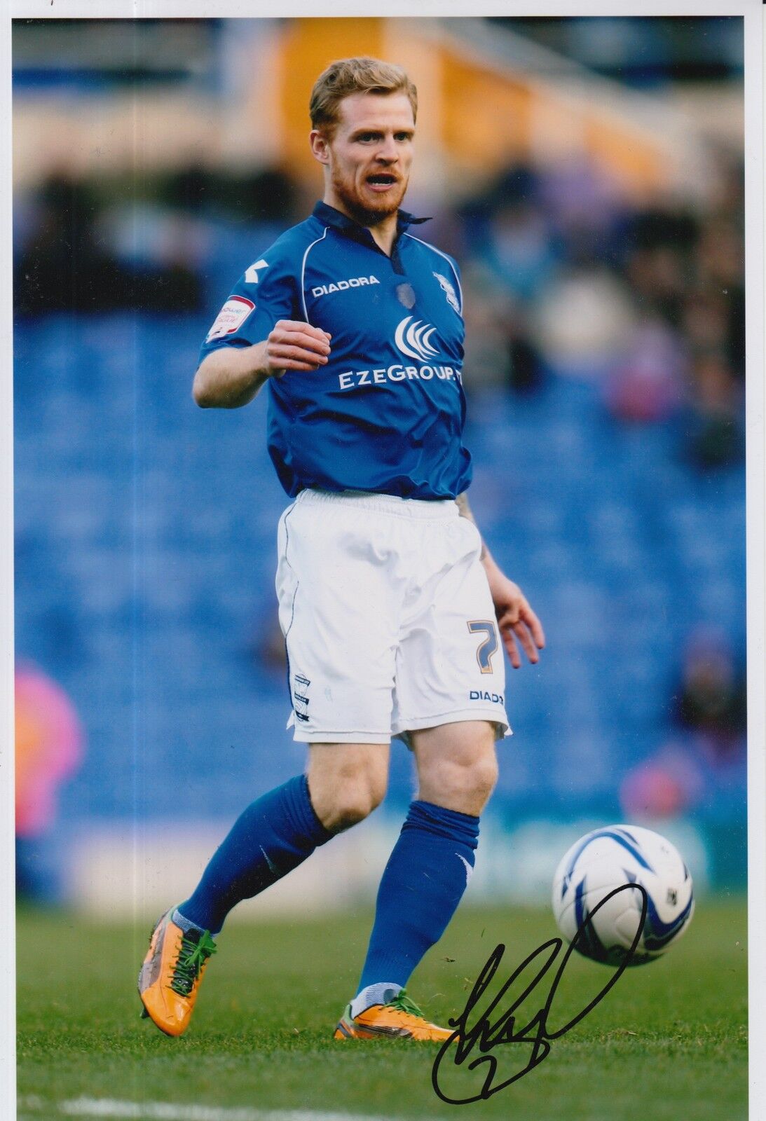 BIRMINGHAM CITY HAND SIGNED CHRIS BURKE 12X8 Photo Poster painting.