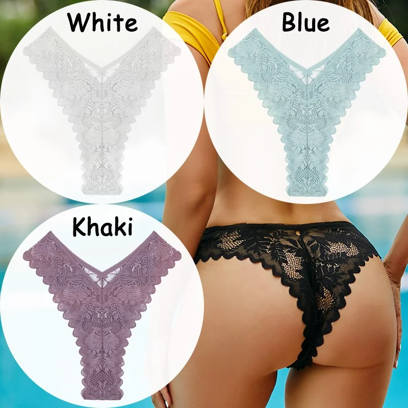 Billionm Lace Panties Women's Underwear Floral Women Panties Perspective Lingerie Brazilian Briefs V Waist Female Underpants