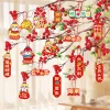 Spring Festival CNY Blessings Plant Flower Hanging Paper Decors