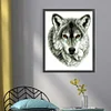 Wolf - 9CT Partial Beaded Cross Stitch Kit(28x34cm)