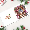 (US Only)6PCS DIY Merry Christmas Diamond Art Greeting Cards Congratulations Cards & Gift