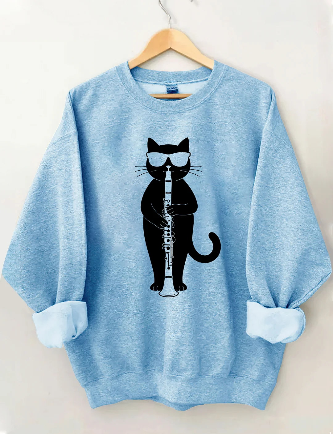 Funny Cat Clarinet Player Sweatshirt