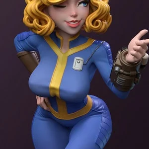 Pornhint Vault Girl FallOut. SFW and NSFW versions, 3D Printed Resin Figure, unpainted and painted options. 3D printed nsfw, Sexy Fallout figure NSFW