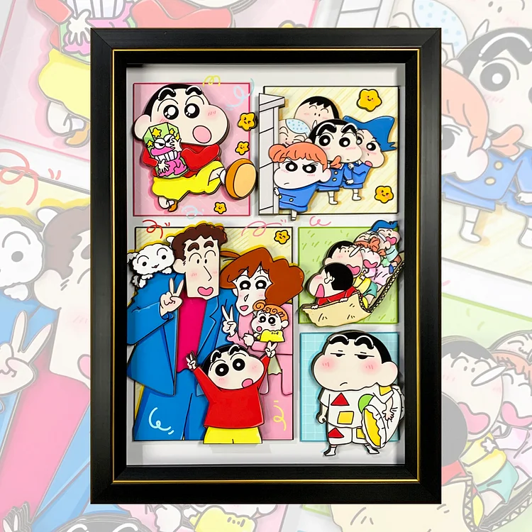 MOMO Studio - Crayon Shin- Decorative Painting of 野原 しんのすけScene-