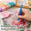 Resin Diamond Painting Point Drill Pen with 4 Various Tips Painting Arts 5D Point Drill Pen Diamonds Art Points Drills Pens for Nail Arts Rhinestone Decorations Cross-Stitch (Dark Blue)