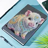 5D Diamond Mosaic Notebook 50 Pages DIY Partial Special Shaped Drill Journal A5 Chinese Zodiac Notebook Kit