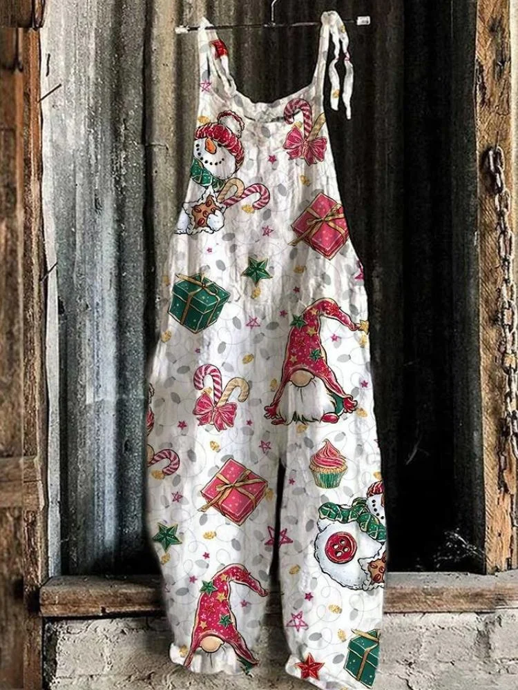 Women's Christmas Series Print Jumpsuit