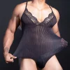 Men's Bodysuit Sexy Mesh Lace Breathable Ultra-Thin Smooth Elastic Bodysuit