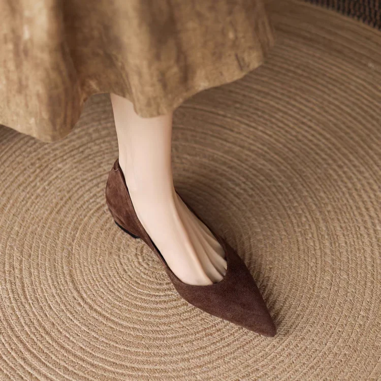 Breakj Breakj Look ~ Sharp-Headed Shallow Single-Shoe Women 2025 New Simple Match-Up Height Shoes