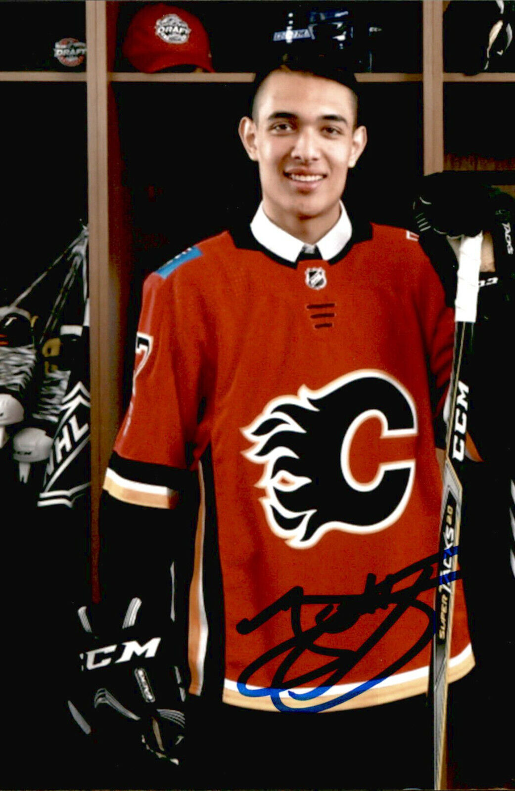 D'Artagnan Joly SIGNED autographed 4x6 Photo Poster painting CALGARY FLAMES #2