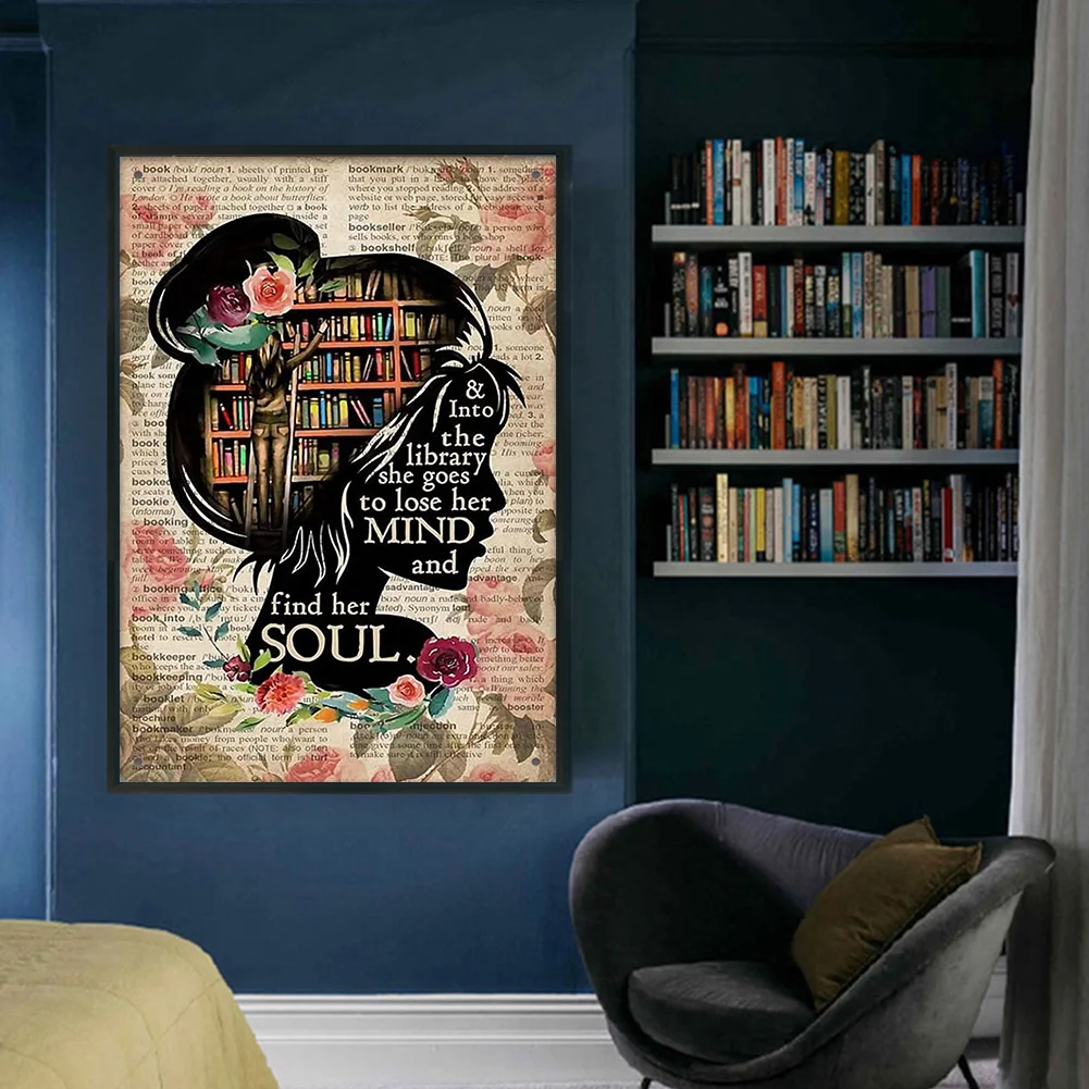 11CT Full Stamped Cross Stitch - Girl(Canvas|45*65CM)
