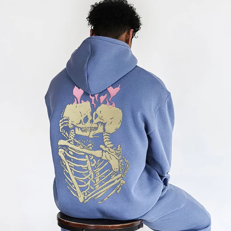 Til Death Do Us Part Graphic Puff Print Pullover Hoodie