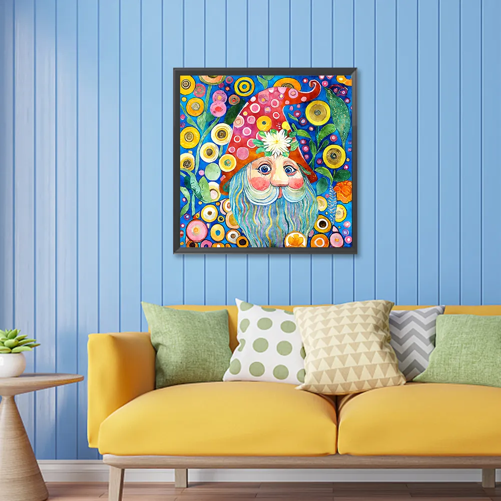 Diamond Painting - Full Round Drill - Garden Gnome(Canvas|30*30cm)