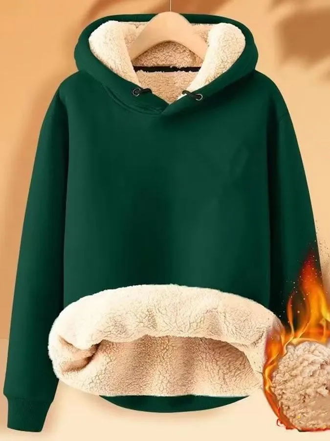 Women's Sherpa Warm Casual Hoodie
