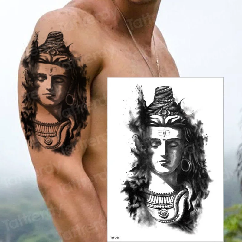 wolf temporary tattoos moon and wolf tattoo arm sleeves for men women body art black big tattoo back chest tatoo waterproof girl