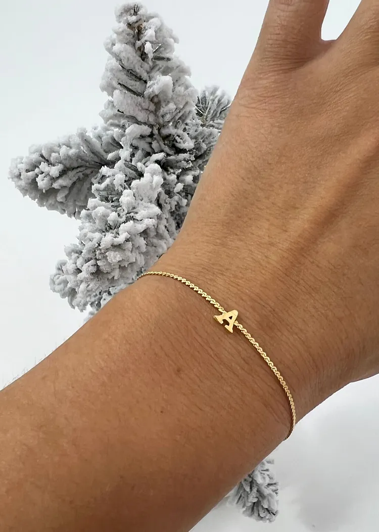 Love Initial Bracelet ★ Gold