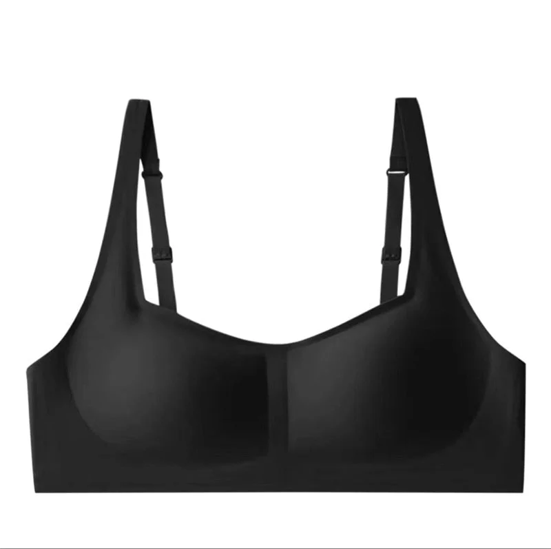 Latex Seamless Bra Women Push Up Underwear Cooling Gathers Shockproof Pad Female Intimate Fashion Comfortable Bralette Lingerie