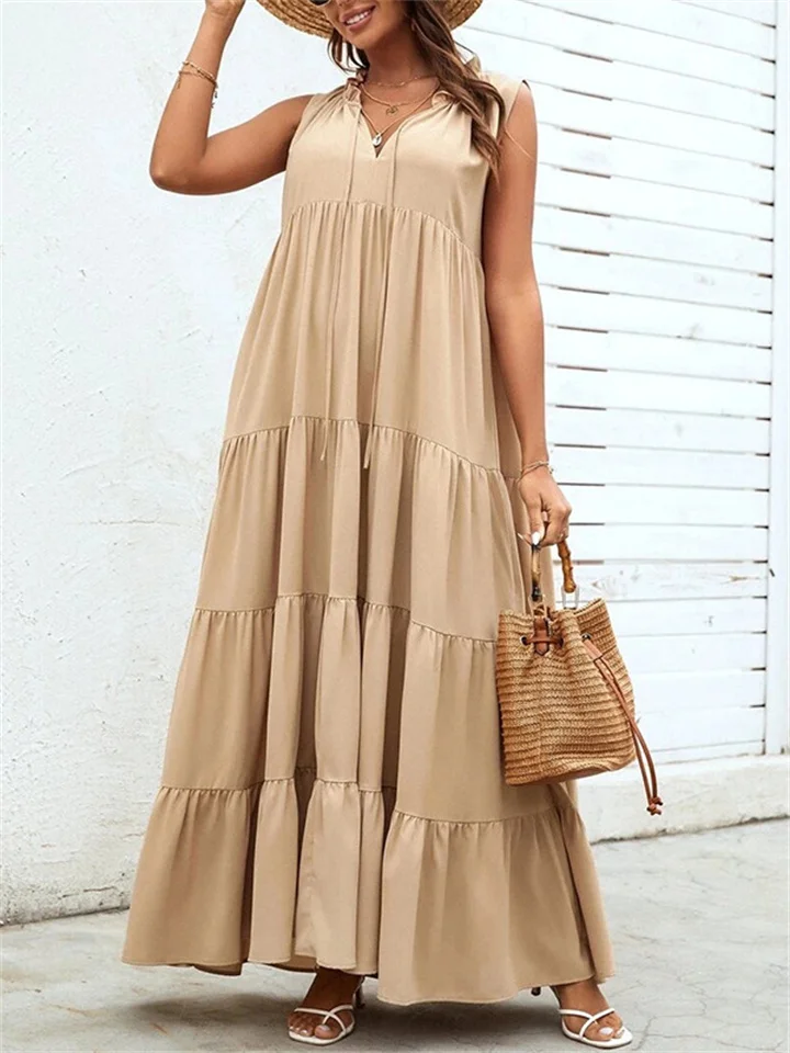 Loose Dress Women's Solid Color Casual Dresses