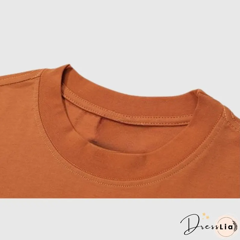 Casual Letter Print Tees