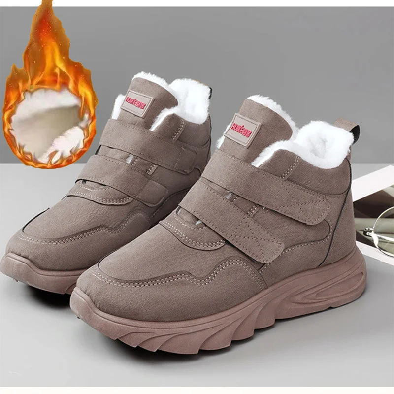 Cotton Plus Velvet Thickening Warm Casual Flat Heel Round Toe Non-slip Shoes