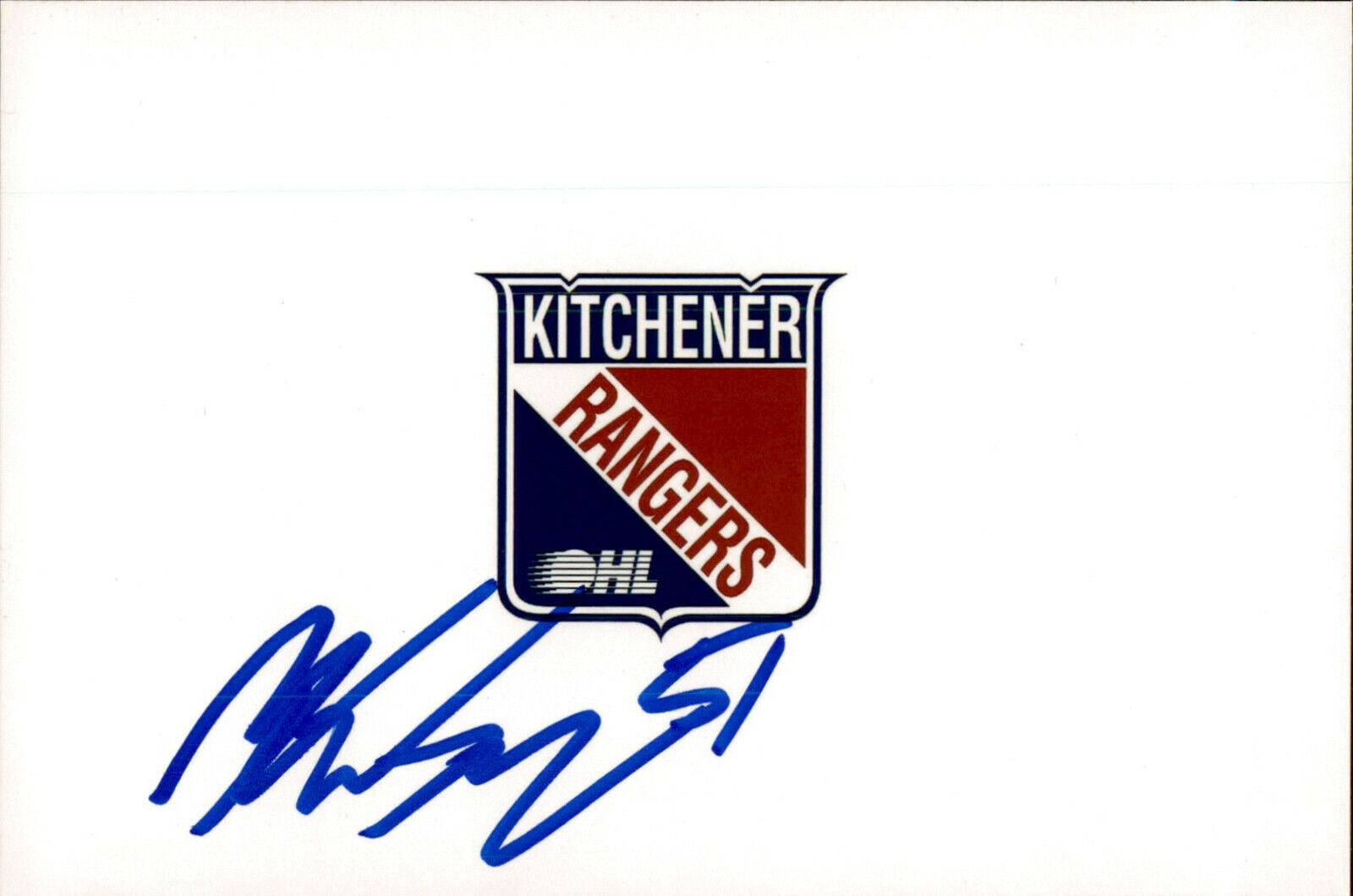 Michael Vukojevic SIGNED autographed 4x6 Photo Poster painting KITCHENER RANGERS / NJ DEVILS