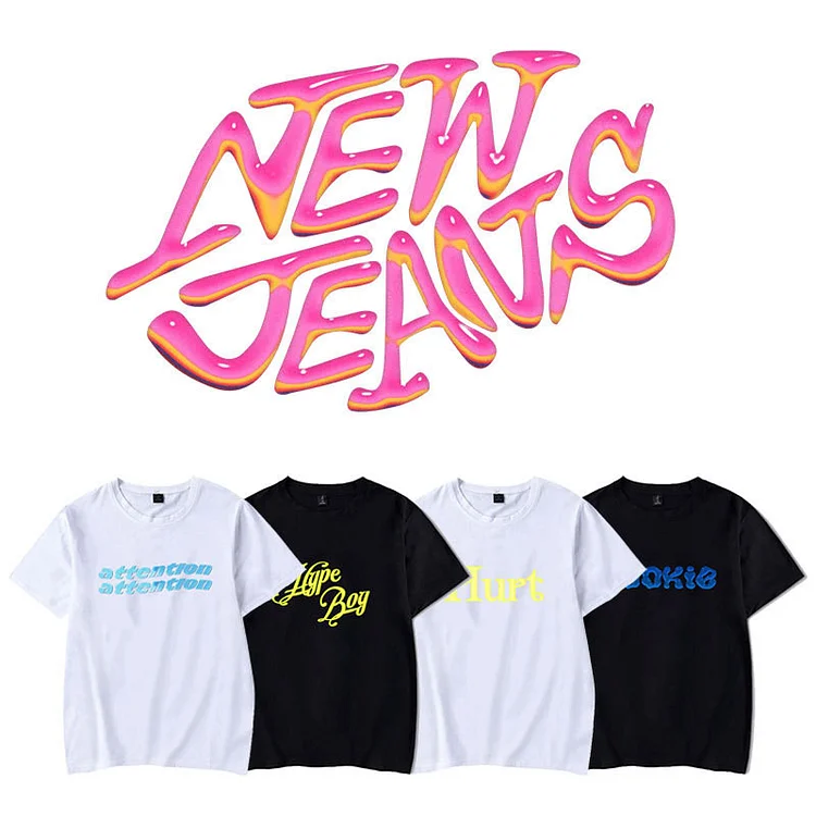 New Jeans Attention Shirt, Minji Hanni Danielle Haerin Hyein FAN MADE