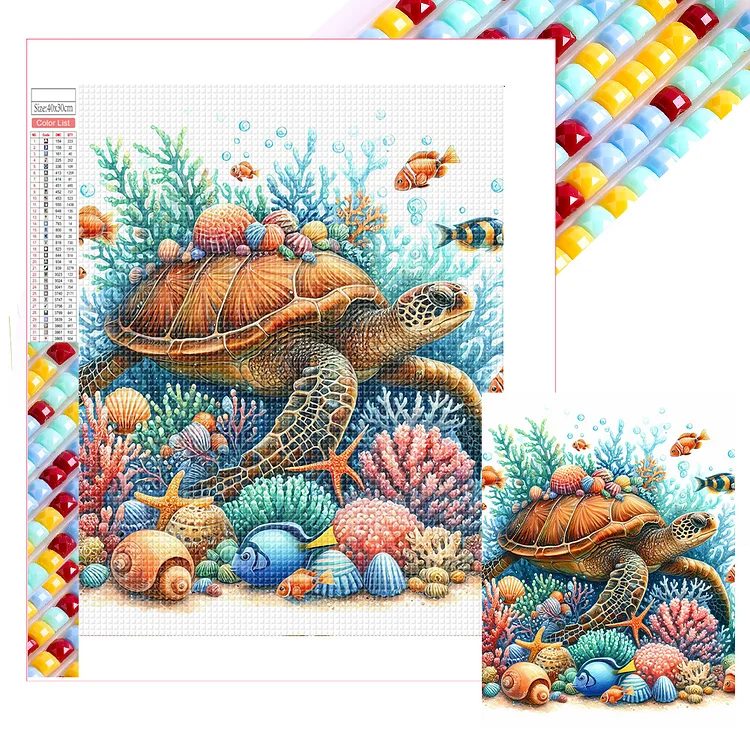 Sea Turtle 30*40CM (Canvas) Full Square Drill Diamond Painting gbfke