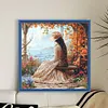 Victorian Girl-14CT Stamped Cross Stitch 50*50cm/19.69*19.69in