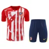 25/26 Atletico Madrid Red/White Stripe Short-Sleeve Training Kit