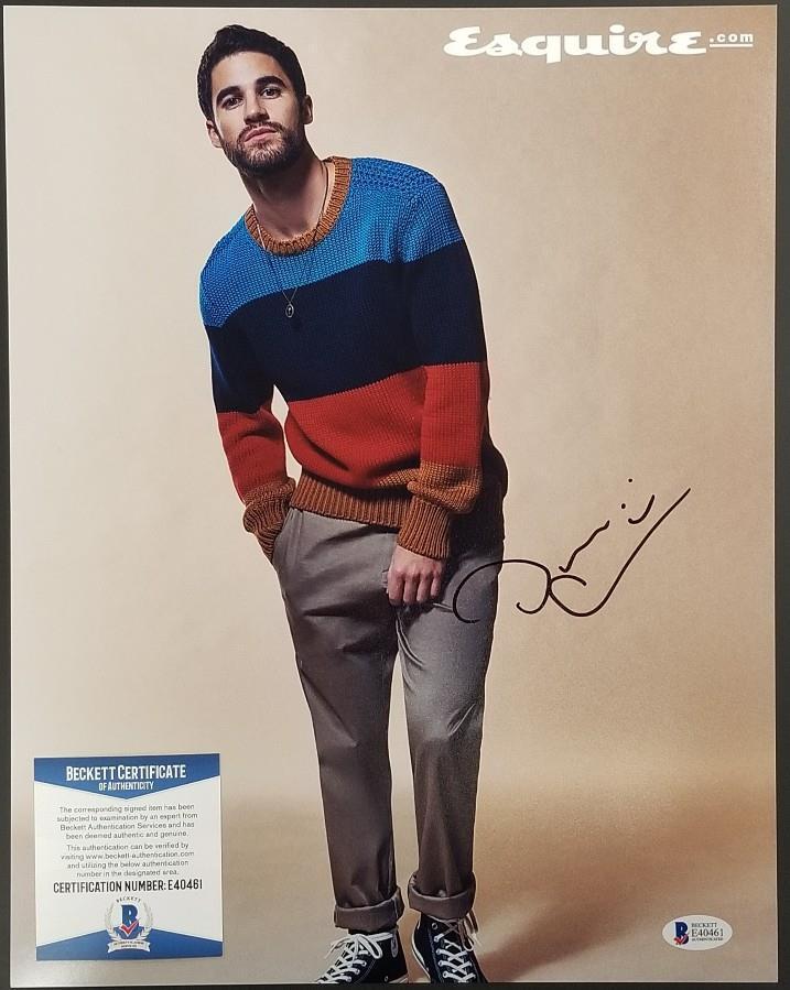 Actor DARREN CRISS Signed 11x14 Photo Poster painting Autograph (G) ~ Beckett BAS COA