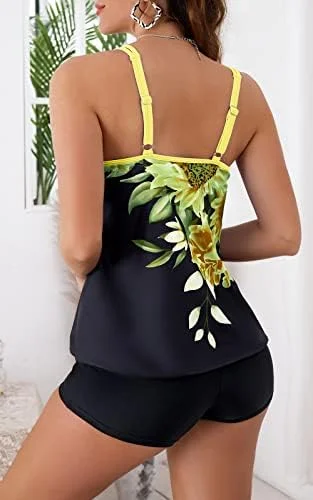 Tummy Control Long Torso Tankini Swimsuits