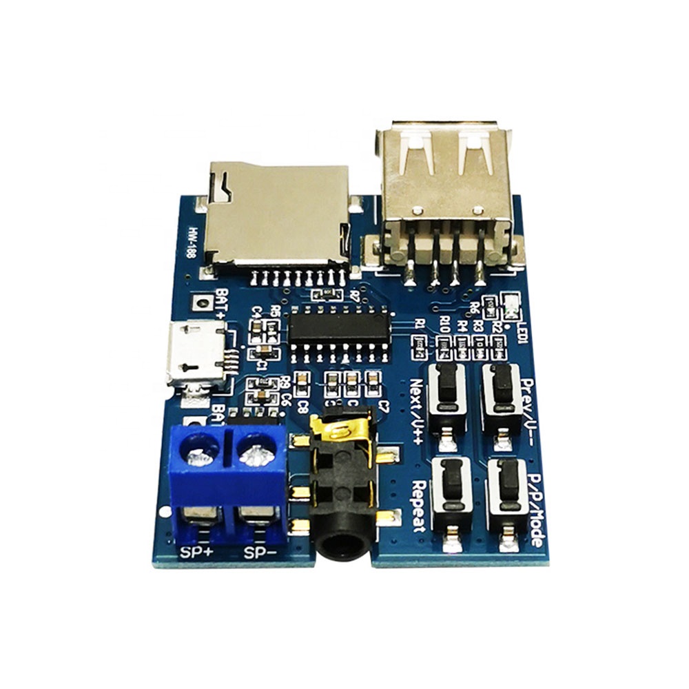 5V Power Supply MP3 Lossless Decoder Board Module 2W Horn TF Card U Disk Decoder Player DIY Built-in Power Amplifier