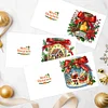 (US Only)6PCS Merry Christmas DIY Diamond Art Greeting Cards Congratulations Cards
