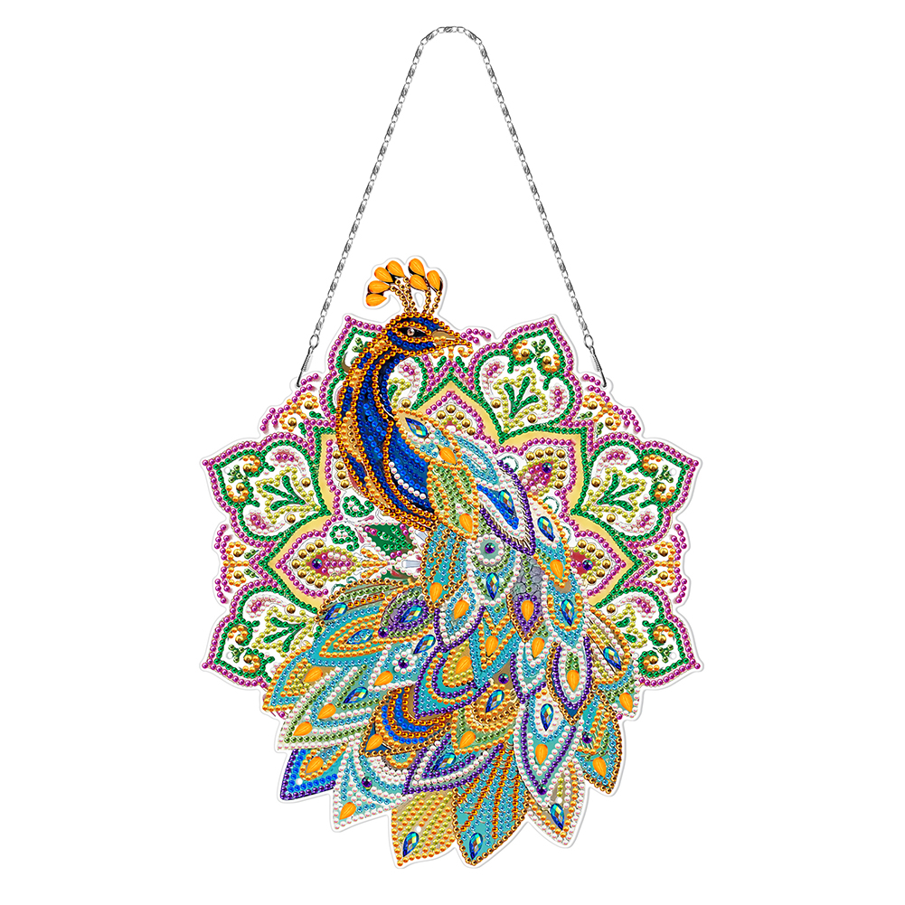 

Peacock Wreath with Lamp String - 5D DIY Craft Pendant, 501 Original